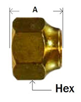 Short Forged Nut 45deg Flare Diagram